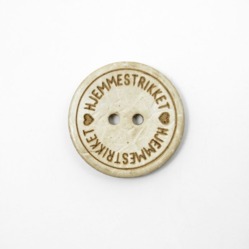 Treknapp - hjemmestrikket 22 mm.