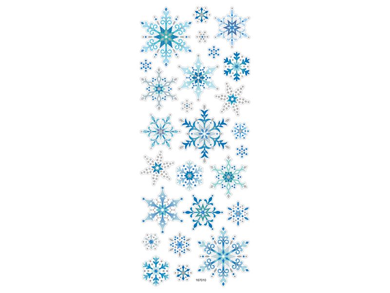 Klistremerker Glitter – Snøkrystaller