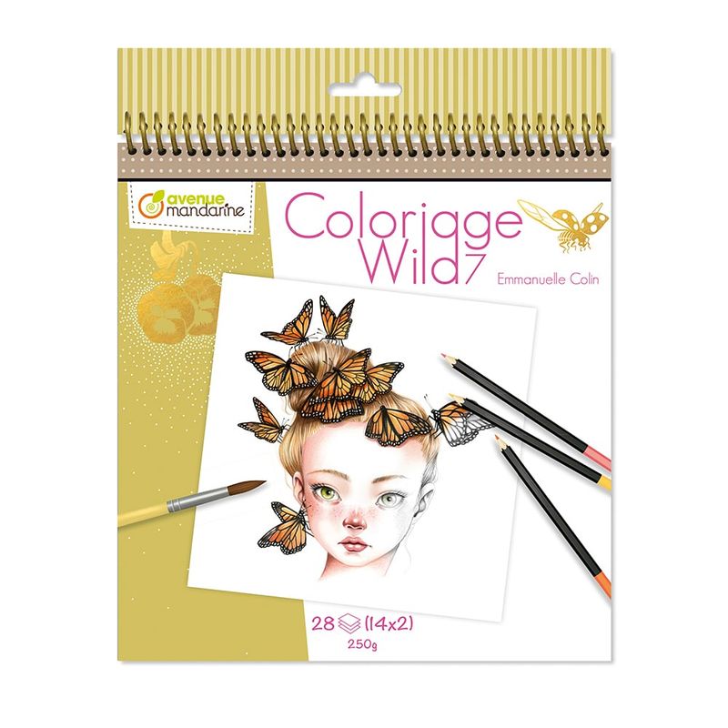 Avenue Mandarine Fargeleggingsbok – 20×25,5cm – Wild 7