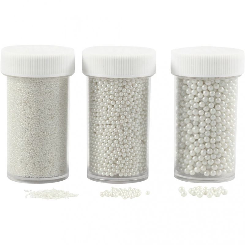 Mini glasskuler, perlemor, 3bokser